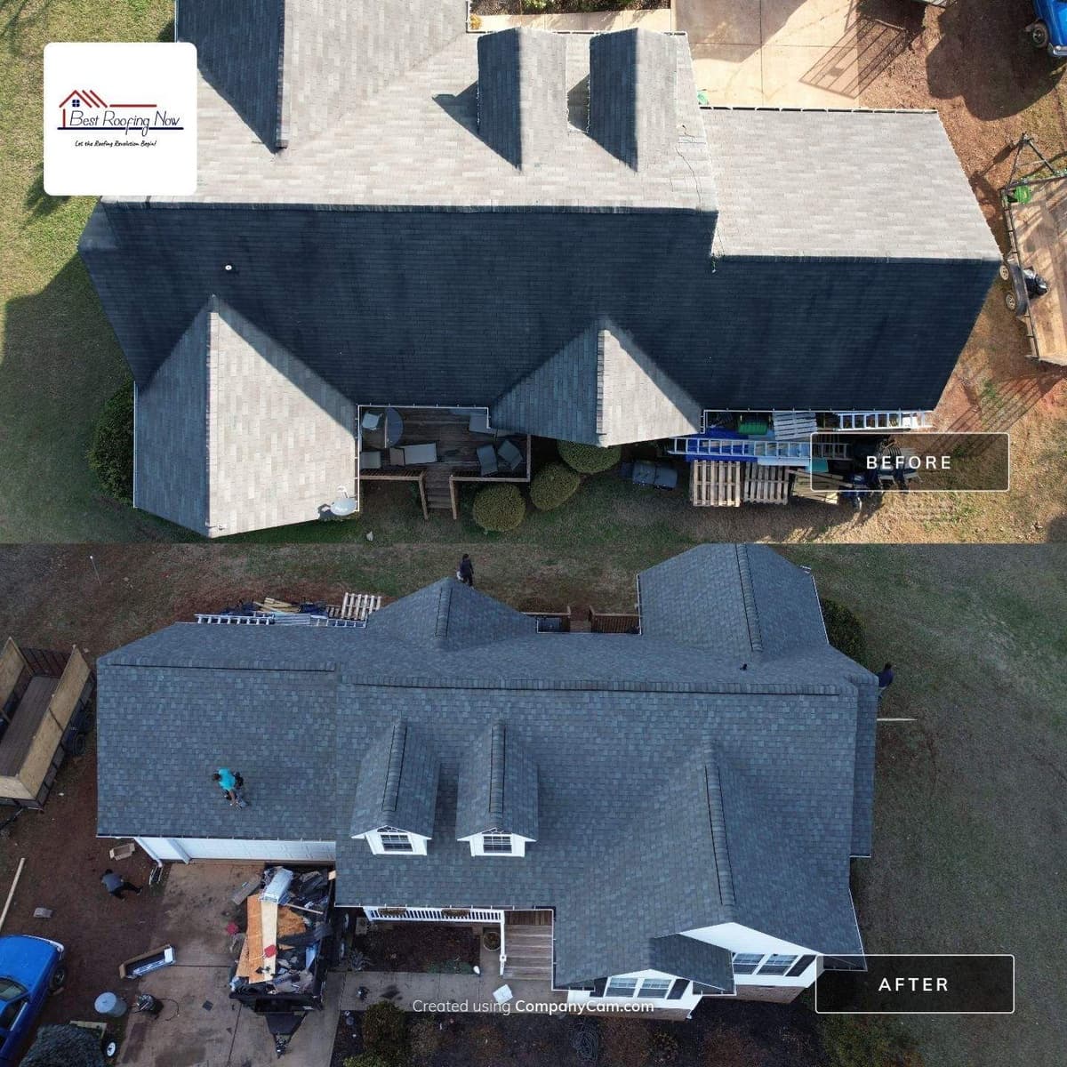 New roof installation in Charlotte, NC - new roof installation during winter in Charlotte by Best Roofing Now New roof installation in Charlotte, NC - new roof installation during winter in Charlotte by Best Roofing Now