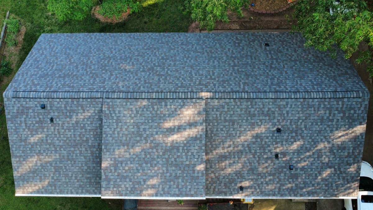 New roof installation in Charlotte, NC - completed residential roof replacement with architectural shingles by Best Roofing Now New roof installation in Charlotte, NC - completed residential roof replacement with architectural shingles by Best Roofing Now